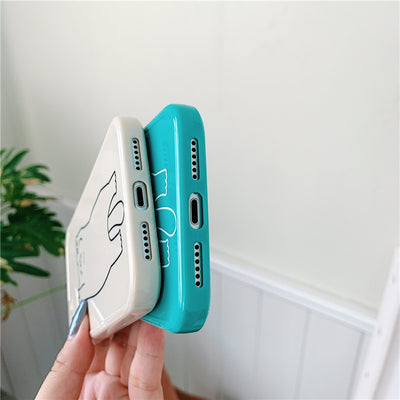 Funda Protectora TPU Compatible con Apple, Diseño Gato Línea Borde Recto - Image 12