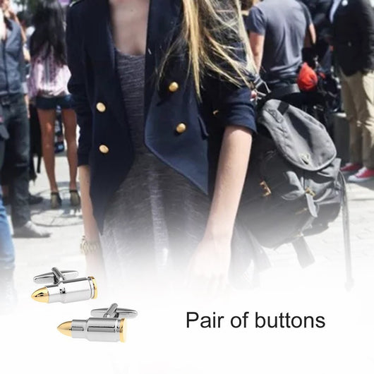 Gemelos Clásicos Estilo Bala para Camisas - Image 3