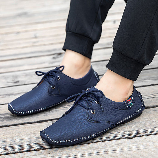 Zapatillas de Cuero Casual para Hombre - Estilo Británico - Image 6