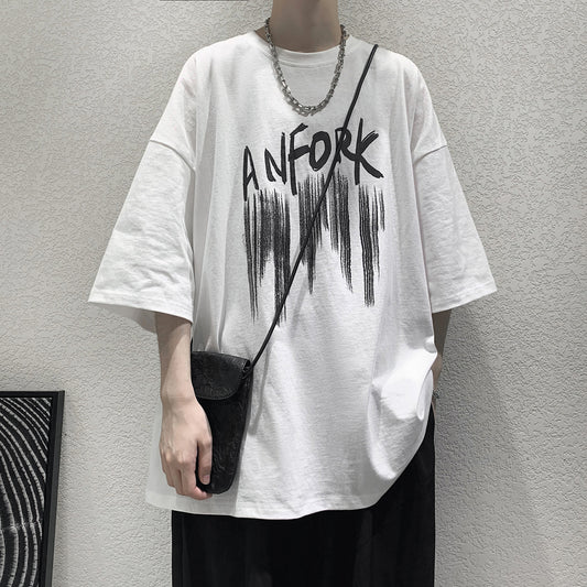 Camiseta Estampada de Verano para Hombre con Letras