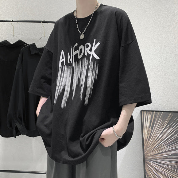 Camiseta Estampada de Verano para Hombre con Letras