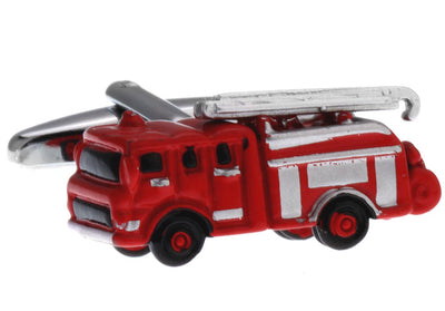 Gemelos de Bombero Rojo Fuego en Bronce - Diseño Clásico