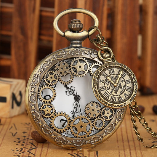 Reloj de Bolsillo Vintage con Brújula Integrada