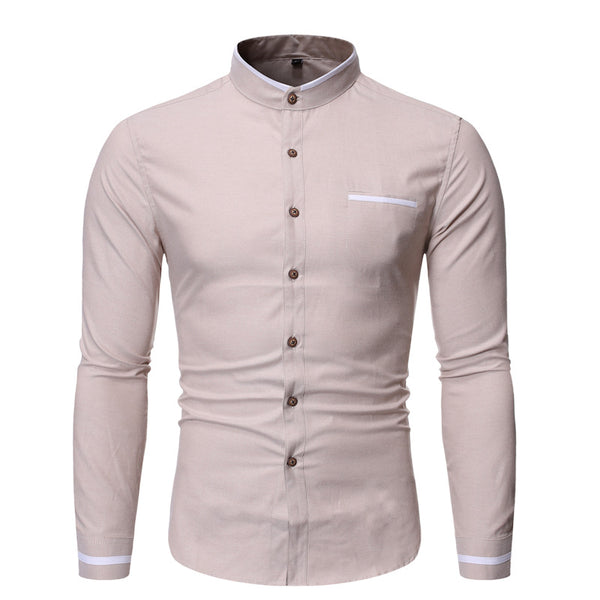 Camisa Casual Slim Fit de Color Liso para Hombre