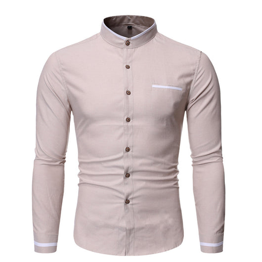 Camisa Casual Slim Fit de Color Liso para Hombre - Image 2