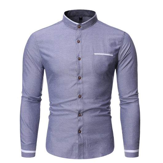 Camisa Casual Slim Fit de Color Liso para Hombre - Image 4
