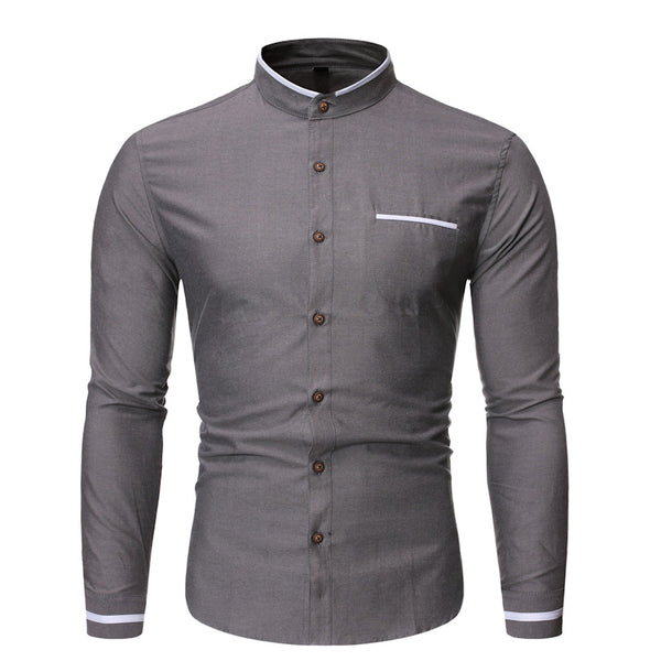 Camisa Casual Slim Fit de Color Liso para Hombre