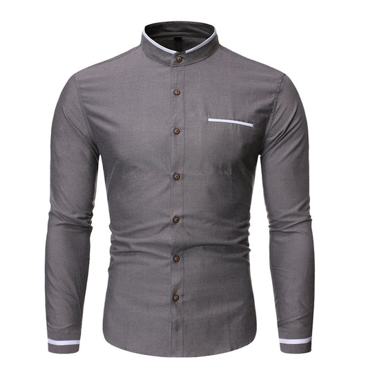 Camisa Casual Slim Fit de Color Liso para Hombre