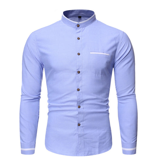 Camisa Casual Slim Fit de Color Liso para Hombre - Image 3