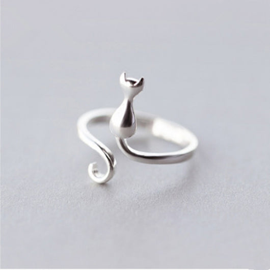 Anillo Gato Dulce Bosque - Versión Coreana para Dedo