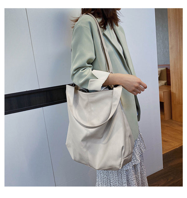 Bolso de Hombro Grande para Mujer - Bolsa Mensajero Retro Casual de Capacidad Expandible