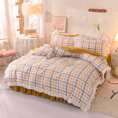 Juego de Sábanas Estampado Lunares Estilo Princesa de 4 Piezas - Image 13