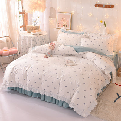 Juego de Sábanas Estampado Lunares Estilo Princesa de 4 Piezas - Image 19
