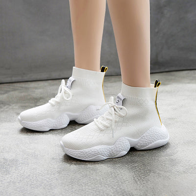 Zapatillas Deportivas Blancas para Mujer con Suela Gruesa y Malla Transpirable - Image 6