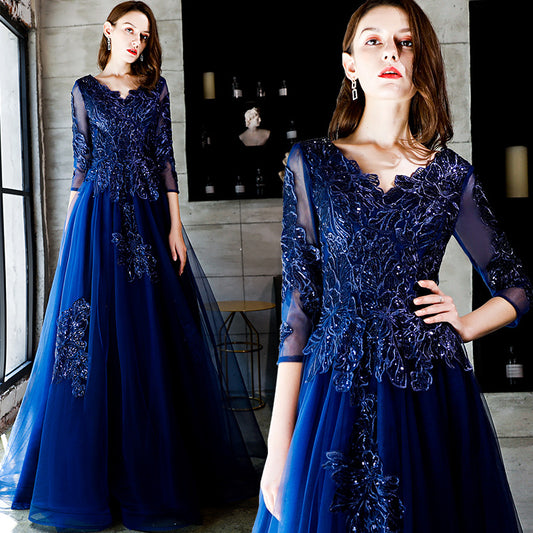 Vestido Azul Royal Elegante