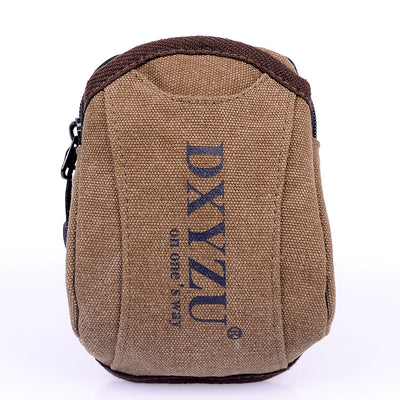 Bolsa Riñonera Retro en Lona para Hombre con Gancho - Image 4
