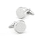 Men's Jewelry Plateado Round Glossy Metal Copper Cufflinks Plateado