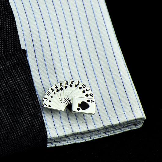 Gemelos Elegantes con Diseño de Abanico para Hombre - Botones Franceses Premium - Image 3