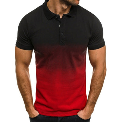 Polo Slim Fit con Estampado Degradado de Manga Corta para Hombre - Image 3