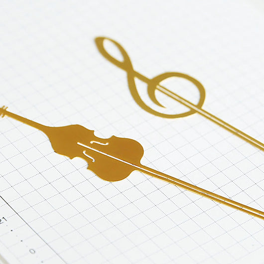 Set de 8 Marcapáginas Musicales Dorados con Cordón - Diseño Elegante para Amantes de la Música - Image 15