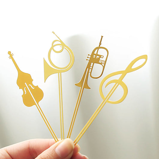 Set de 8 Marcapáginas Musicales Dorados con Cordón - Diseño Elegante para Amantes de la Música - Image 10
