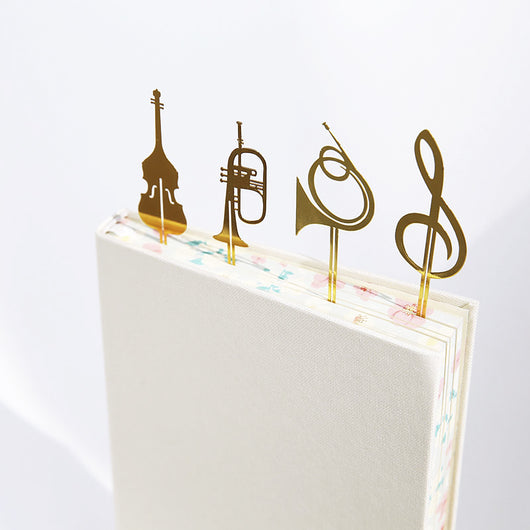 Set de 8 Marcapáginas Musicales Dorados con Cordón - Diseño Elegante para Amantes de la Música - Image 6