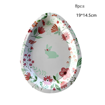Set de Platos y Vasos de Papel Conejo Pascua - Decoración Fiesta de Pascua - Image 4