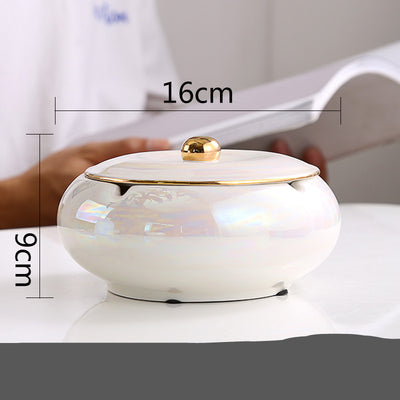 Cenicero de Cerámica Elegante para Sala, Oficina y Espacios Premium