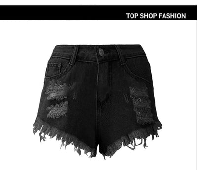 Shorts de Mezclilla Azul con Flecos Irregulares - Image 9