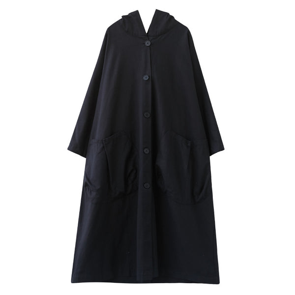 Abrigo Trinchera Largo Oversize para Mujer con Bolsillos Amplios