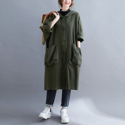 Abrigo Trinchera Largo Oversize para Mujer con Bolsillos Amplios - Image 3
