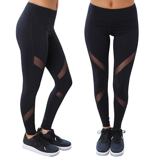 Leggings de Cintura Alta con Detalles en Malla Contrastante para Yoga - Image 10