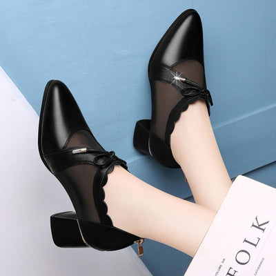 Zapatos de Tacón Bajo con Punta Afilada y Malla Transpirable - Image 4