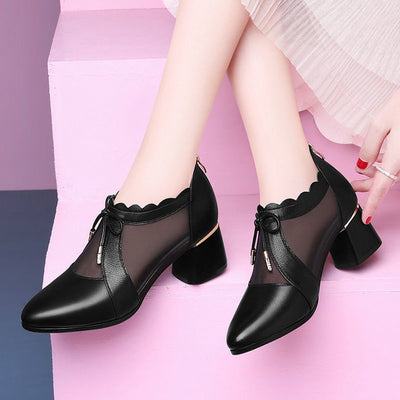 Zapatos de Tacón Bajo con Punta Afilada y Malla Transpirable - Image 5