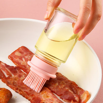Botella Dispensadora de Aceite con Brocha de Silicona para Barbacoa