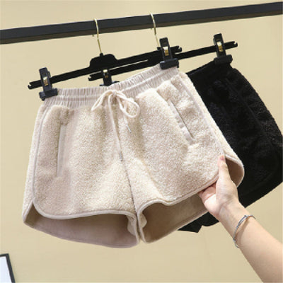 Pantalones Anchos de Lana Sintética Faux Lamb - Comodidad Casual - Image 4