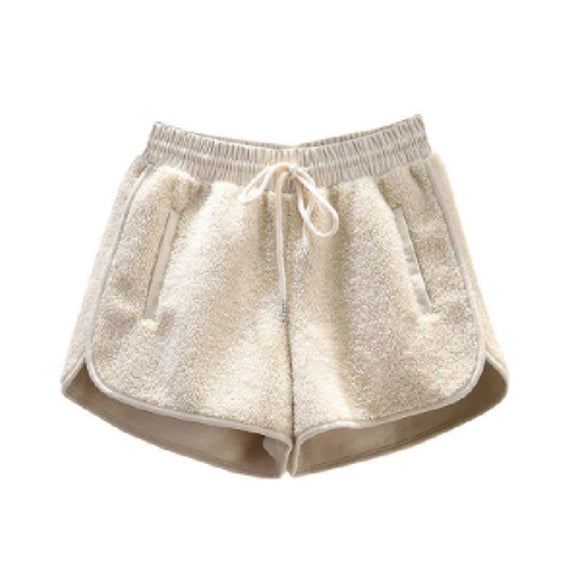 Pantalones Anchos de Lana Sintética Faux Lamb - Comodidad Casual