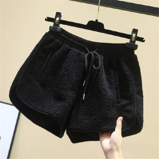 Pantalones Anchos de Lana Sintética Faux Lamb - Comodidad Casual - Image 3
