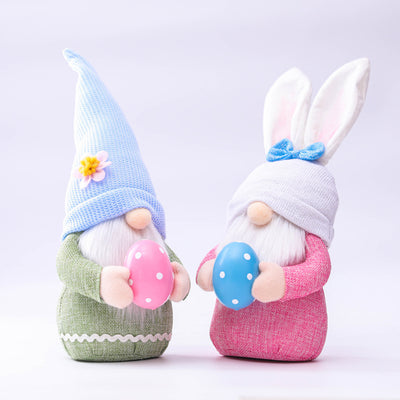 Muñeca Conejita de Pascua con Sombrero Largo Colorido - Image 10