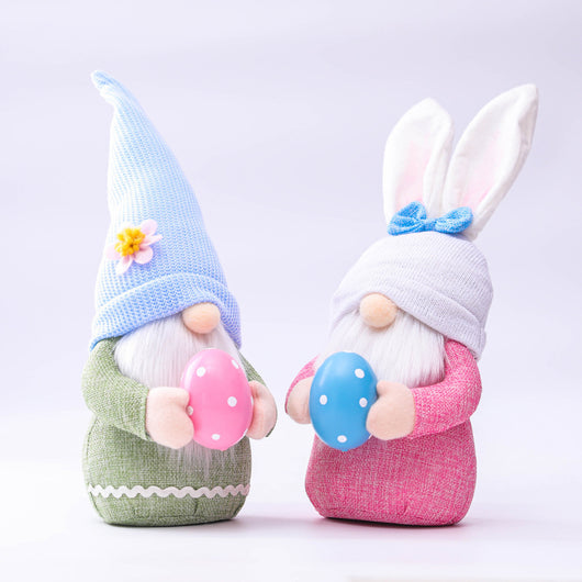 Muñeca Conejita de Pascua con Sombrero Largo Colorido - Image 10