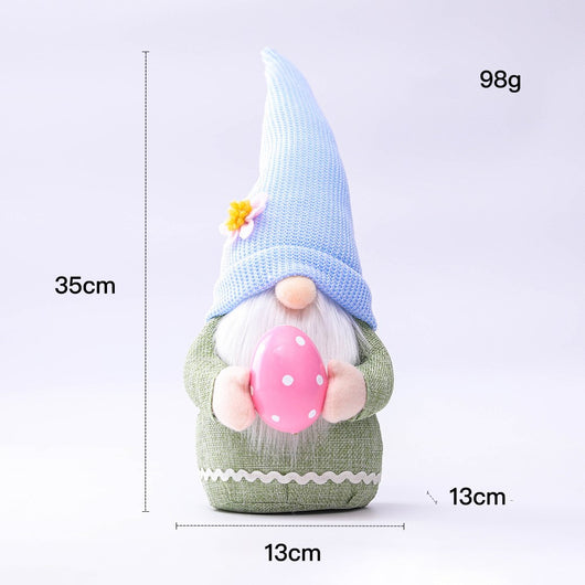 Muñeca Conejita de Pascua con Sombrero Largo Colorido - Image 5