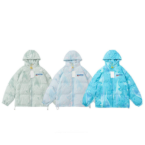 Abrigo de Algodón Tie-dye Degradado Oversize