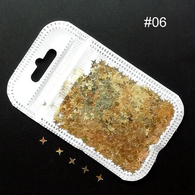 Lentejuelas Láser Estrella de Cuatro Puntas para Nail Art - Image 18