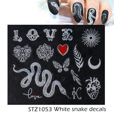 Stickers de Transferencia para Uñas Personality Python Letras Negras - Image 21