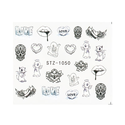 Stickers de Transferencia para Uñas Personality Python Letras Negras - Image 32
