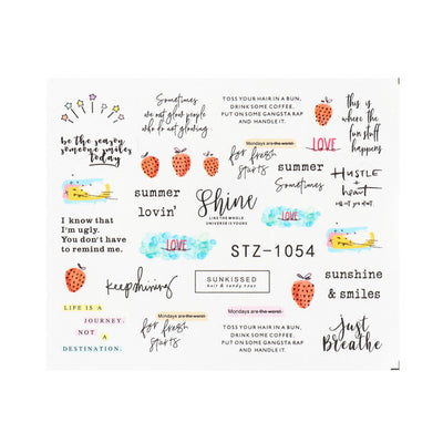 Stickers de Transferencia para Uñas Personality Python Letras Negras - Image 39