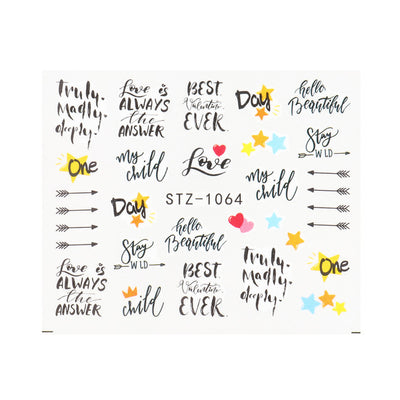 Stickers de Transferencia para Uñas Personality Python Letras Negras - Image 38