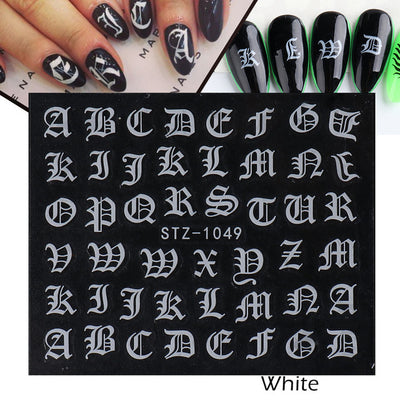 Stickers de Transferencia para Uñas Personality Python Letras Negras - Image 4