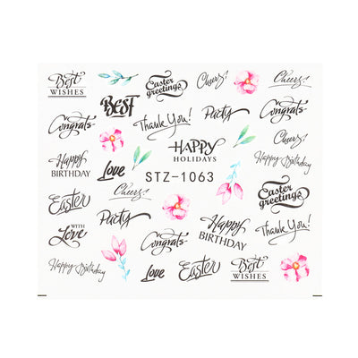 Stickers de Transferencia para Uñas Personality Python Letras Negras - Image 18