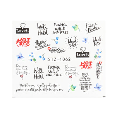 Stickers de Transferencia para Uñas Personality Python Letras Negras - Image 17
